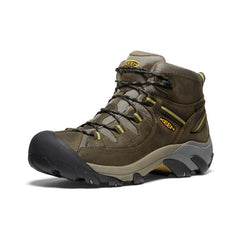 Men's Targhee II Mid Waterproof Hiking Boots Black Olive/Yellow