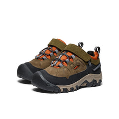 Little Kids' Targhee IV Waterproof Hiking Shoe Dark Olive/Gold Flame