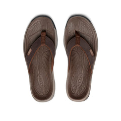Men's Kona Leather Flip-Flop Java/Dark Earth