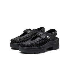 All Gender UNEEK PLT Mary Jane Sneaker Black Smooth Lea