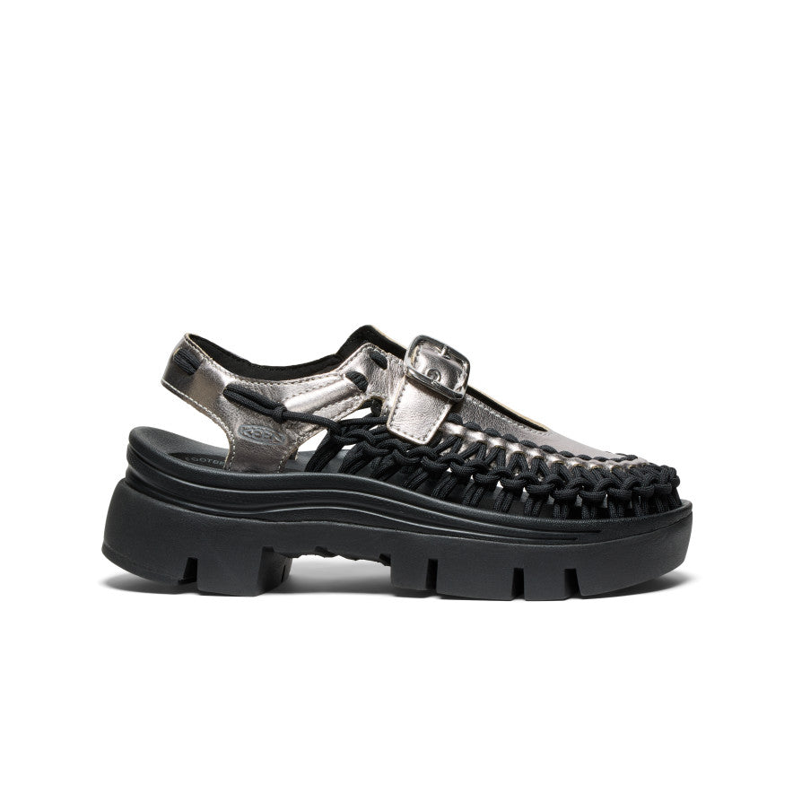 All Gender UNEEK PLT Mary Jane Sneaker Silver/Black