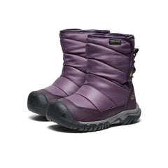 Little Kids' Puffrider Waterproof Winter Boot Black Plum/Daiquiri Green