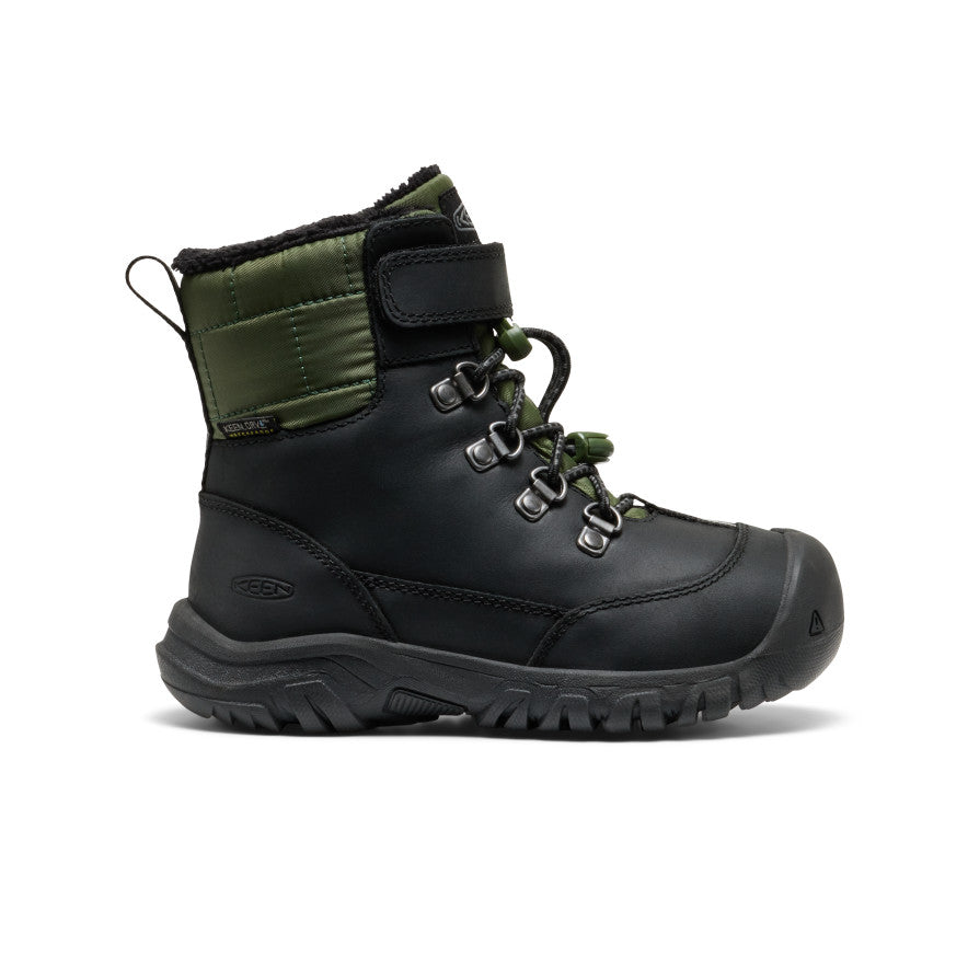 Little Kids' Kanibou Waterproof Winter Boot Black/Bronze Green