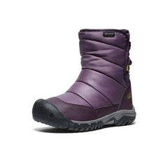 Big Kids' Puffrider Waterproof Winter Boot Black Plum/Daiquiri Green
