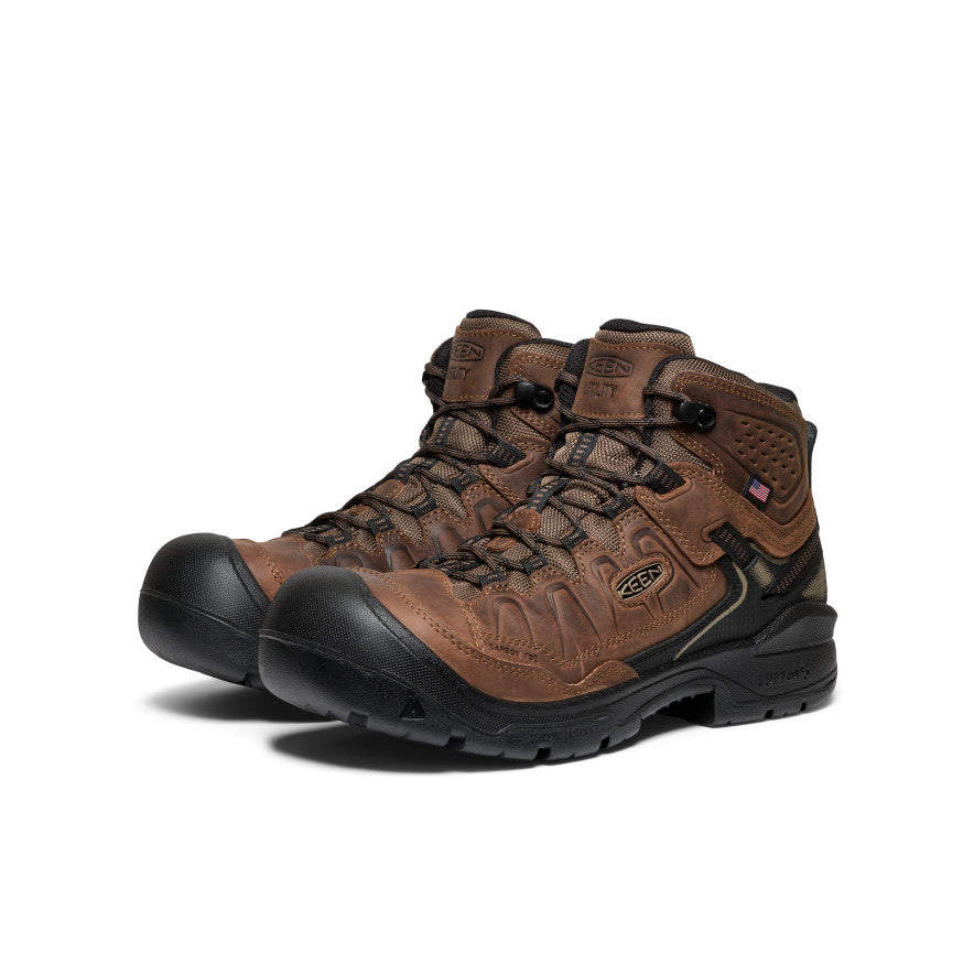 Men's Targhee IV Waterproof Work Boot (Carbon Toe) Dark Earth/Black