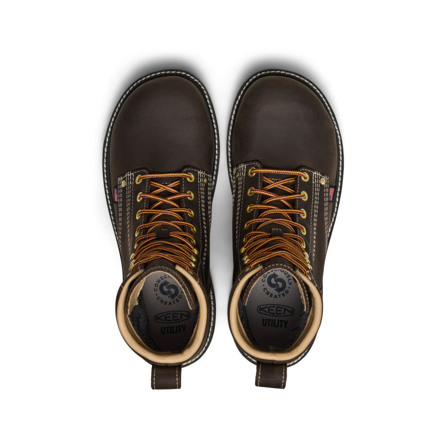 Men's Liberty 8" Waterproof 90° Heel Boot (Carbon Toe) Coffee Bean/Black