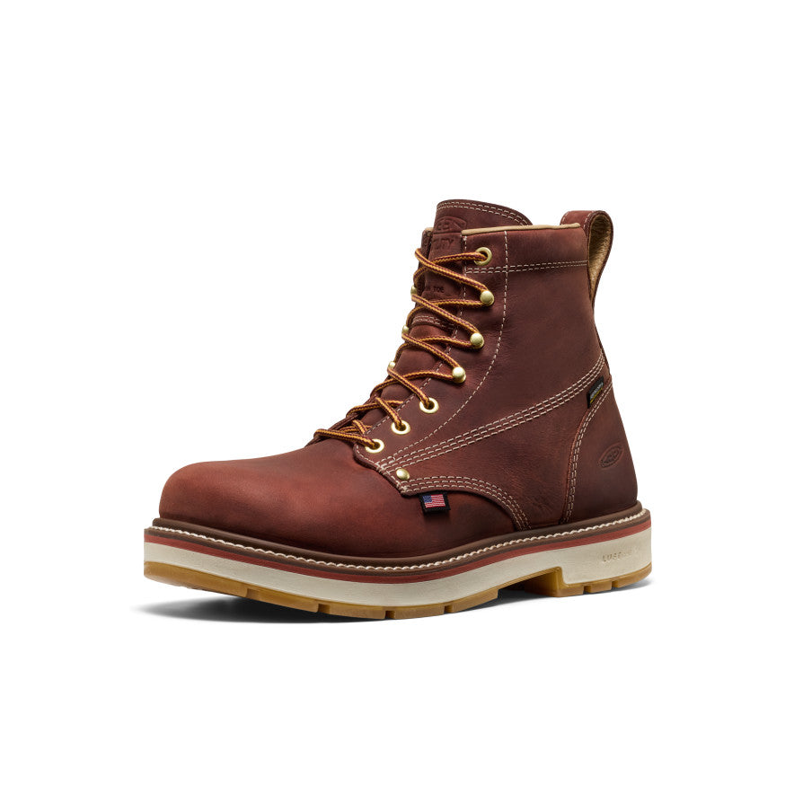 Men's Liberty 6" Waterproof 90° Heel Boot (Carbon Toe) Bombay Brown/Gum