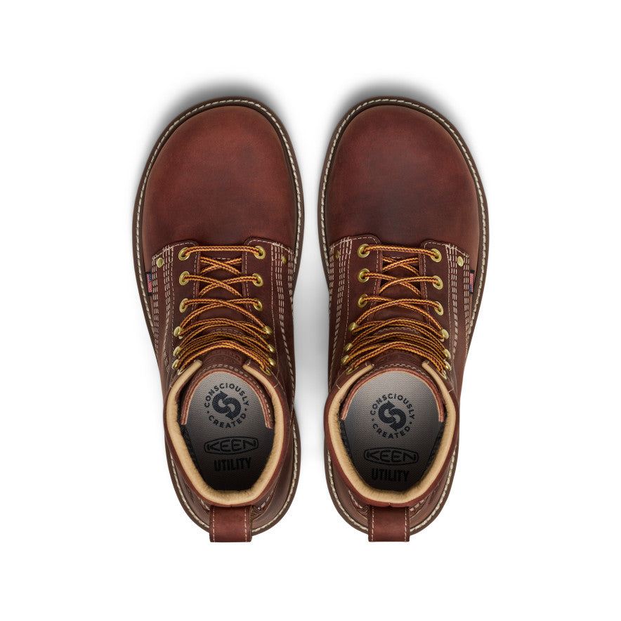 Men's Liberty 6" Waterproof 90° Heel Boot (Carbon Toe) Bombay Brown/Gum