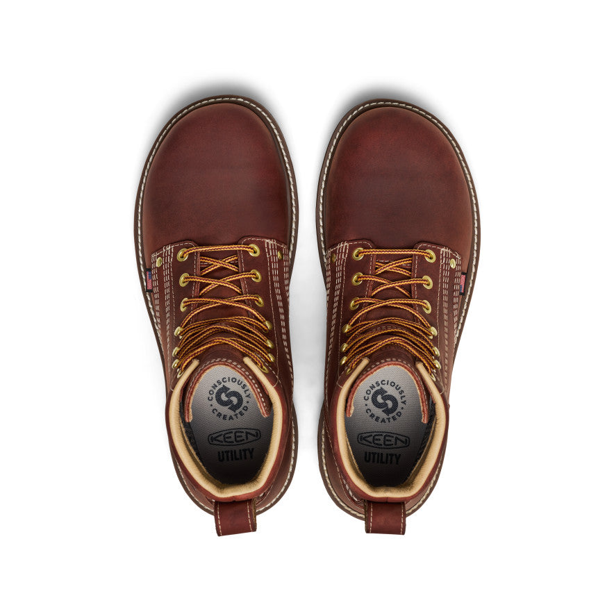 Men's Liberty 6" Waterproof 90° Heel Boot (Soft Toe) Bombay Brown/Gum