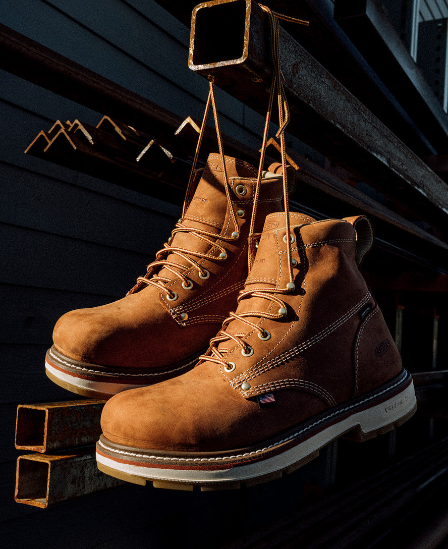 Men's Liberty 6" Waterproof 90° Heel Boot (Soft Toe) Bombay Brown/Gum