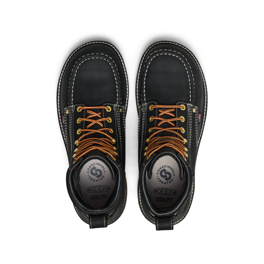 Men's Liberty 6" Waterproof Boot (Carbon Toe) Black/Gum