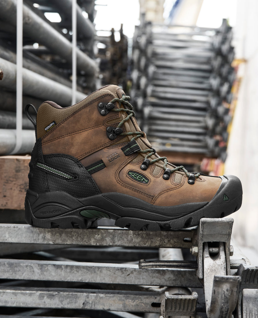 Men's Pittsburgh Energy 6" Waterproof Boot (Soft Toe) Cascade Brown/Black