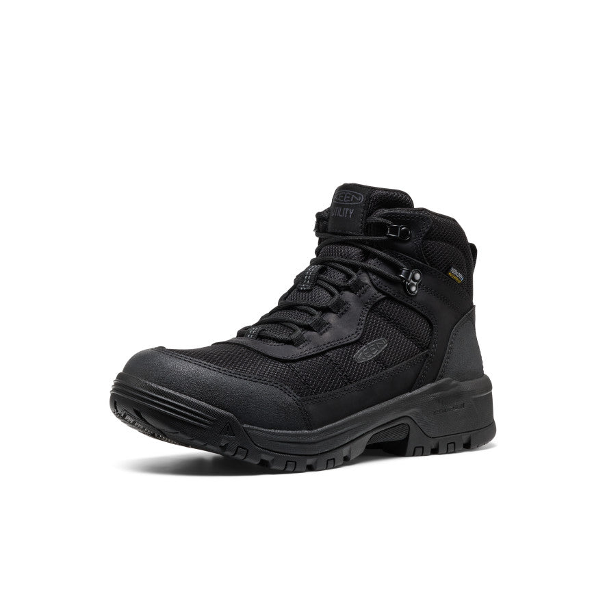 Men's Skokie Waterproof Work Boot (Soft Toe) Black/Black