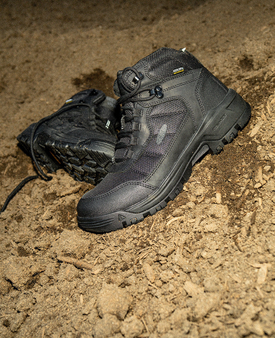 Men's Skokie Waterproof Work Boot (Soft Toe) Black/Black