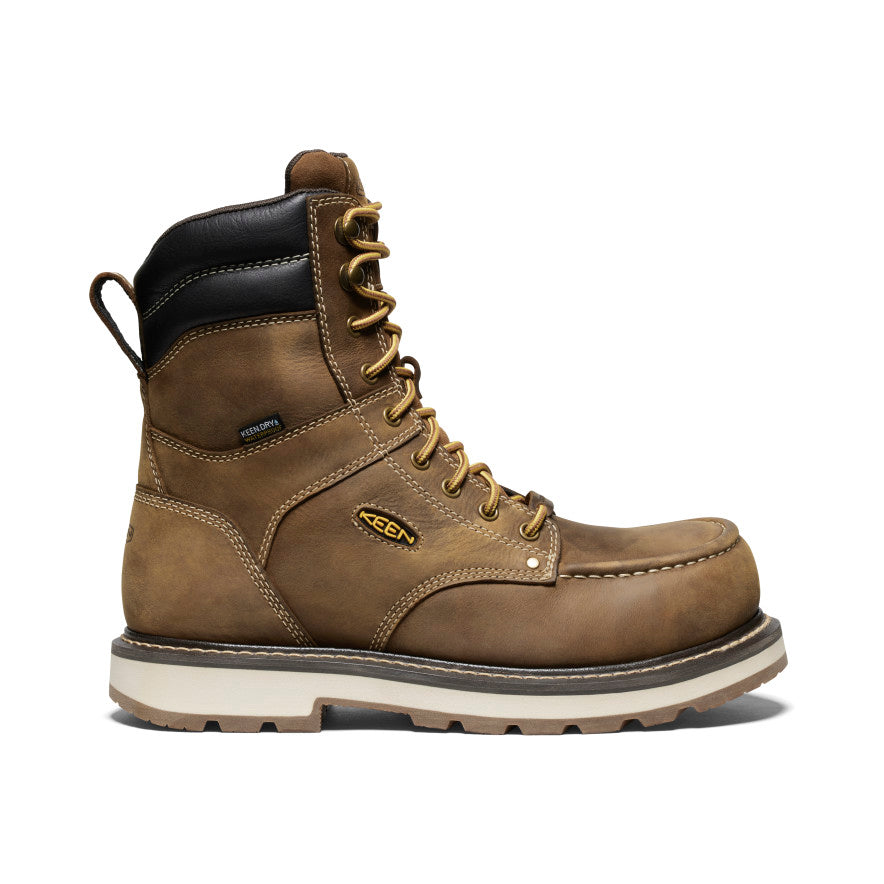 Men's Cincinnati 8" Waterproof 90° Heel Boot (Carbon Toe) Belgian/Sandshell