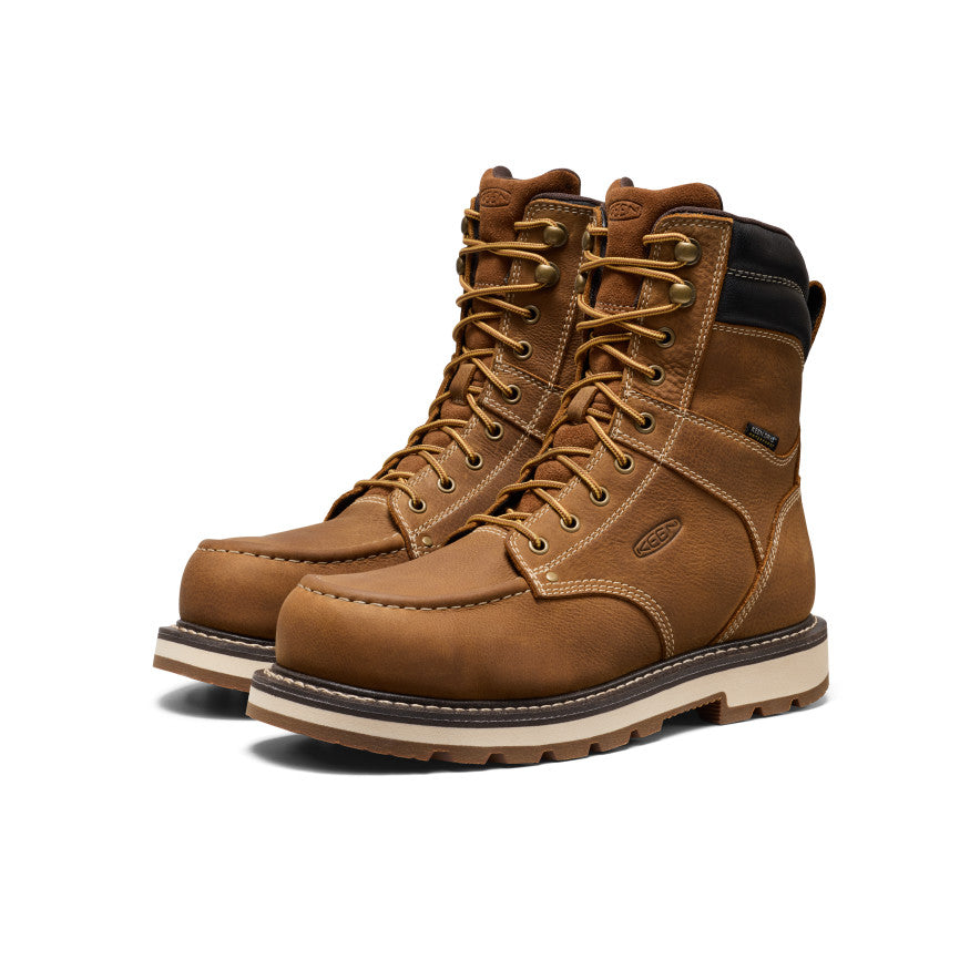 Men's Cincinnati 8" Waterproof 90° Heel Boot (Carbon Toe) Belgian/Sandshell