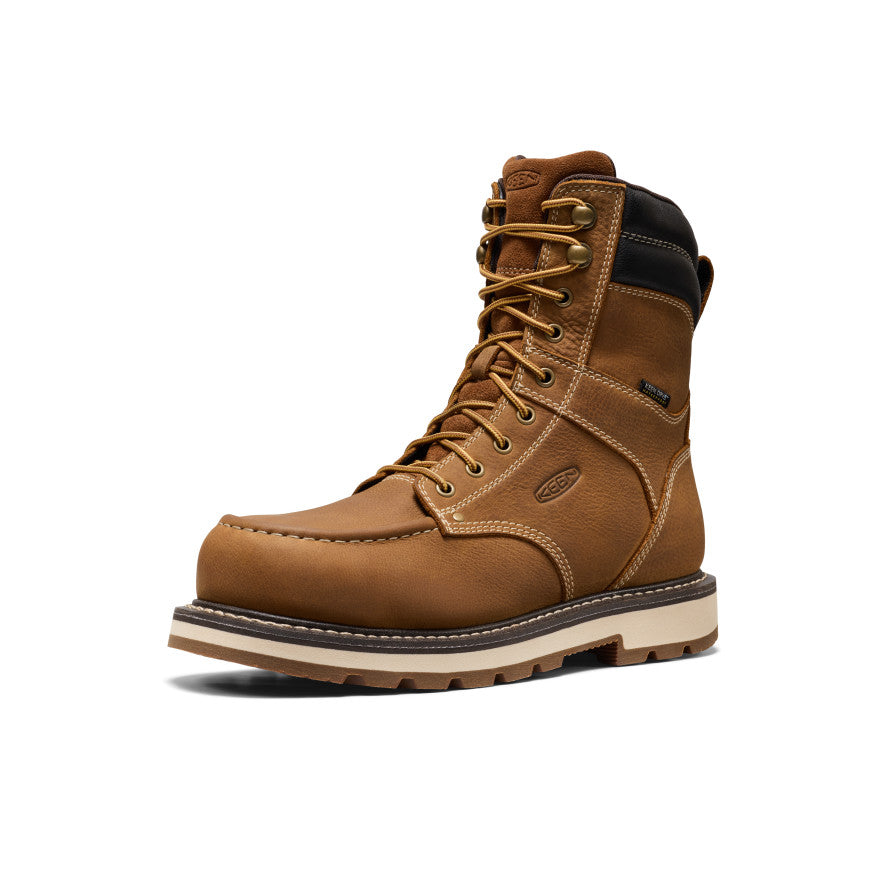 Men's Cincinnati 8" Waterproof 90° Heel Boot (Carbon Toe) Belgian/Sandshell