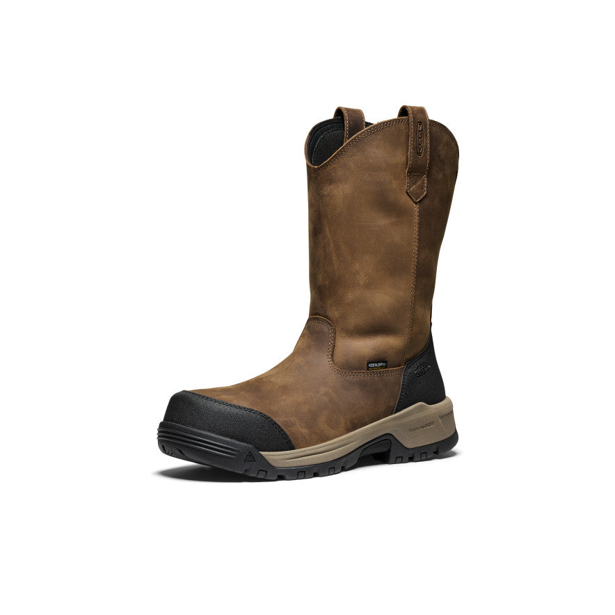 Men's Evanston Pull-On Waterproof Boot (Carbon Toe) Bison/Black