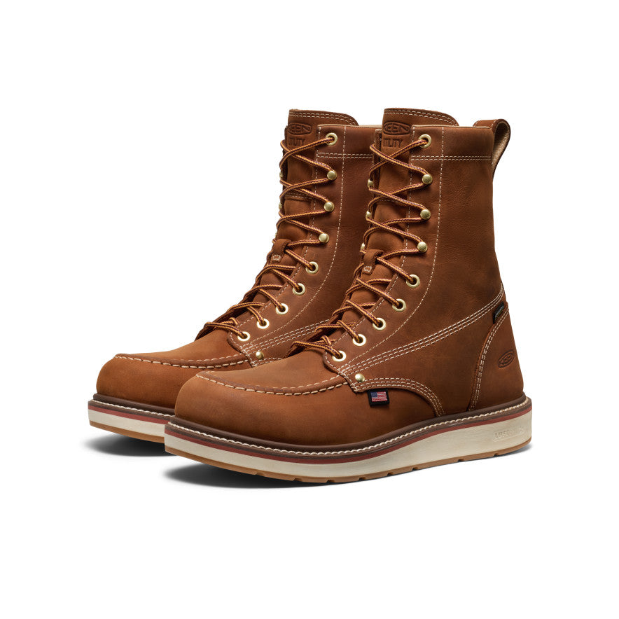 Men's Liberty 8" Waterproof Boot (Soft Toe) Leather Brown/Birch