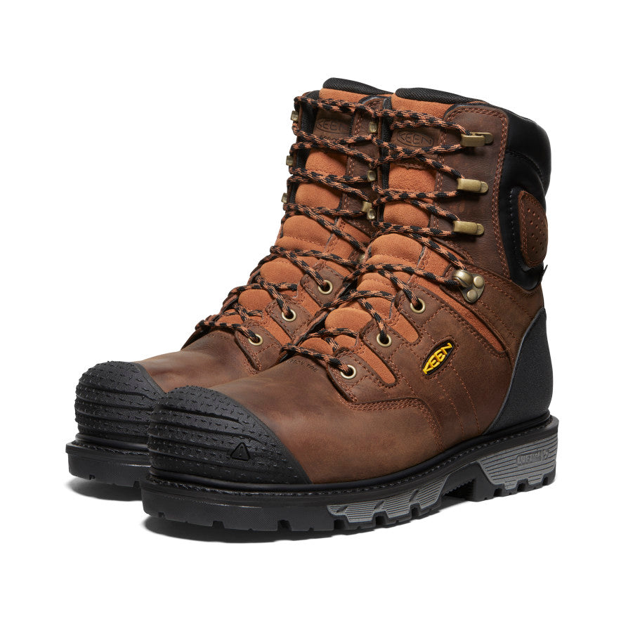 Men's Camden 8" Insulated Waterproof Boot (Carbon Toe) Leather Brown/Black