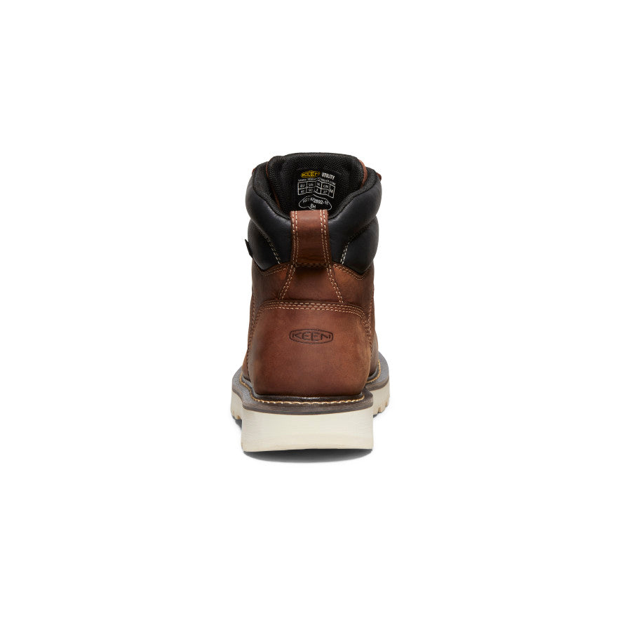 Men's Cincinnati 6" Waterproof 90° Heel Boot (Soft Toe) Tuscan Red/Sandshell