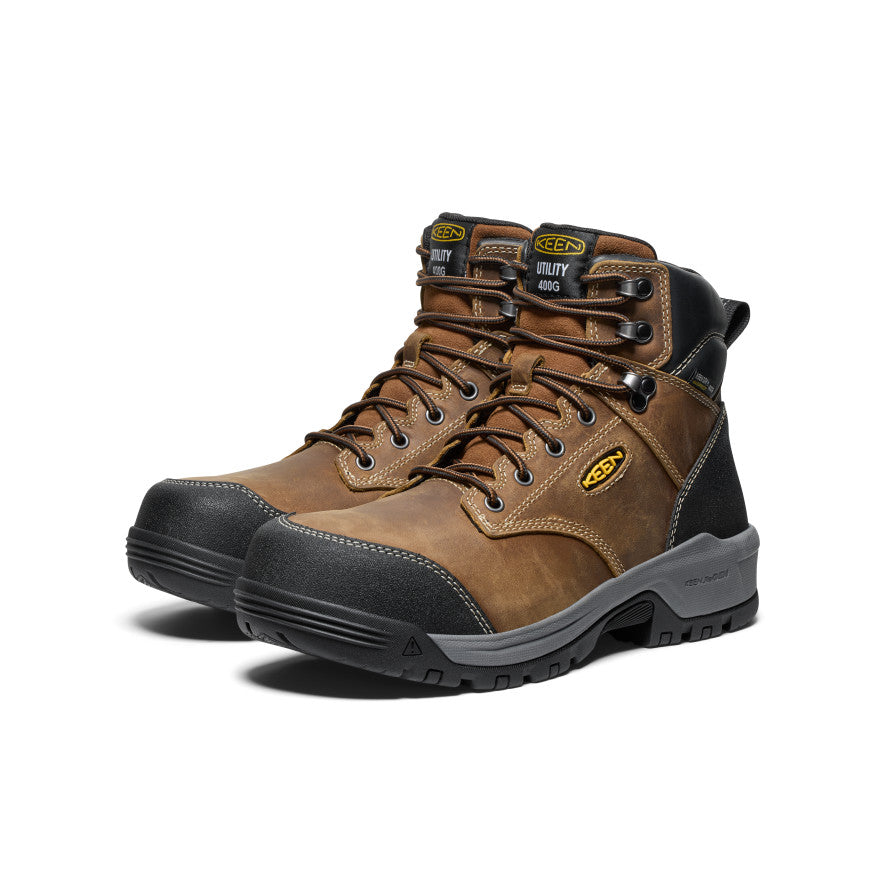 Men's Evanston 6" Insulated Waterproof Boot (Carbon Toe) Bison/Black