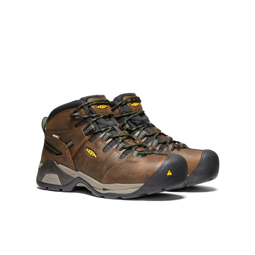 Men's Detroit XT Waterproof Boot (Steel Toe) Cascade Brown/Bronze Green
