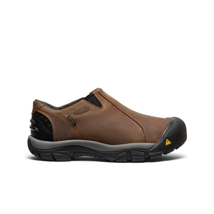 Men's Brixen Waterproof Shoe Wide Slate Black/Madder Brown