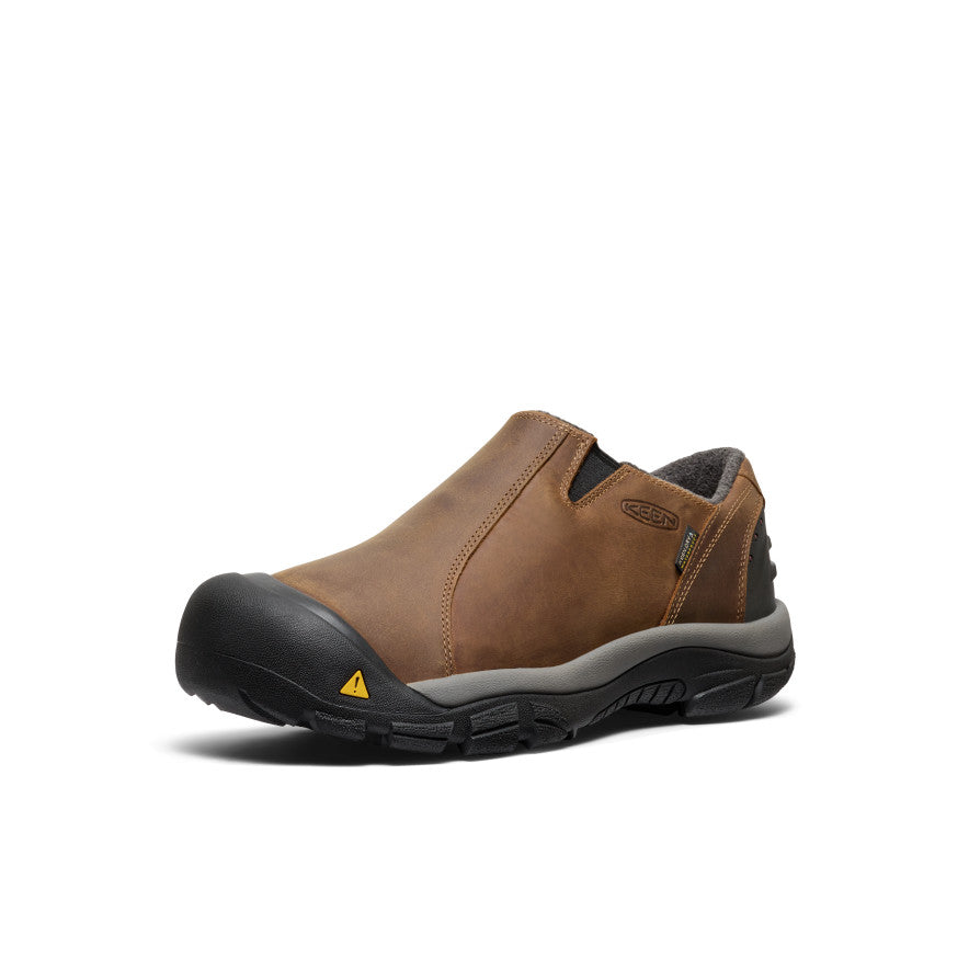 Men's Brixen Waterproof Shoe Wide Slate Black/Madder Brown