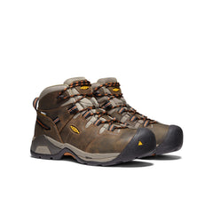 Men's Detroit XT Waterproof Boot (Soft Toe) Black Olive/Leather Brown