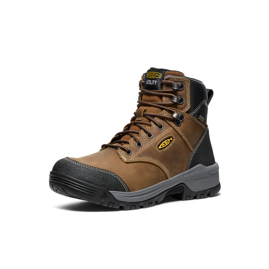 Men's Evanston 6" Waterproof Boot (Soft Toe) Bison/Black