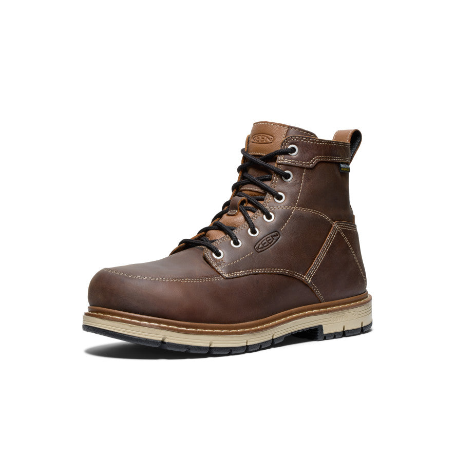 Men's San Jose 6" Waterproof 90° Heel Boot (Aluminum Toe) Bison/Black