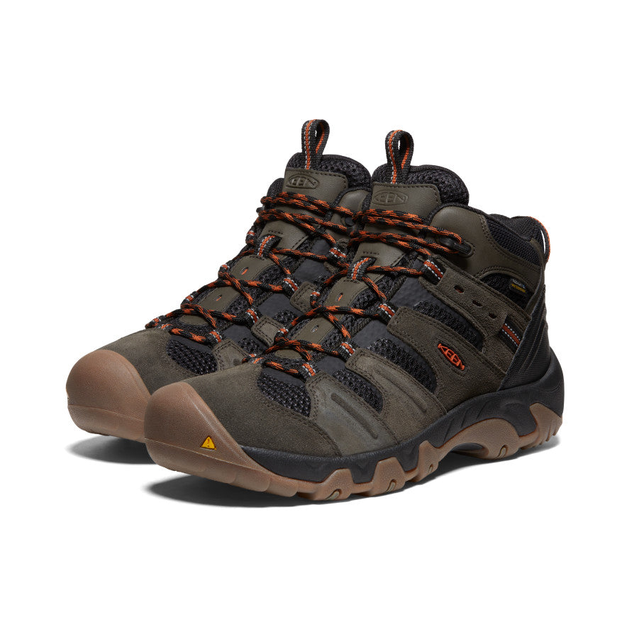 Men's Headout Waterproof Hiking Boot Black Olive/Fossil Orange