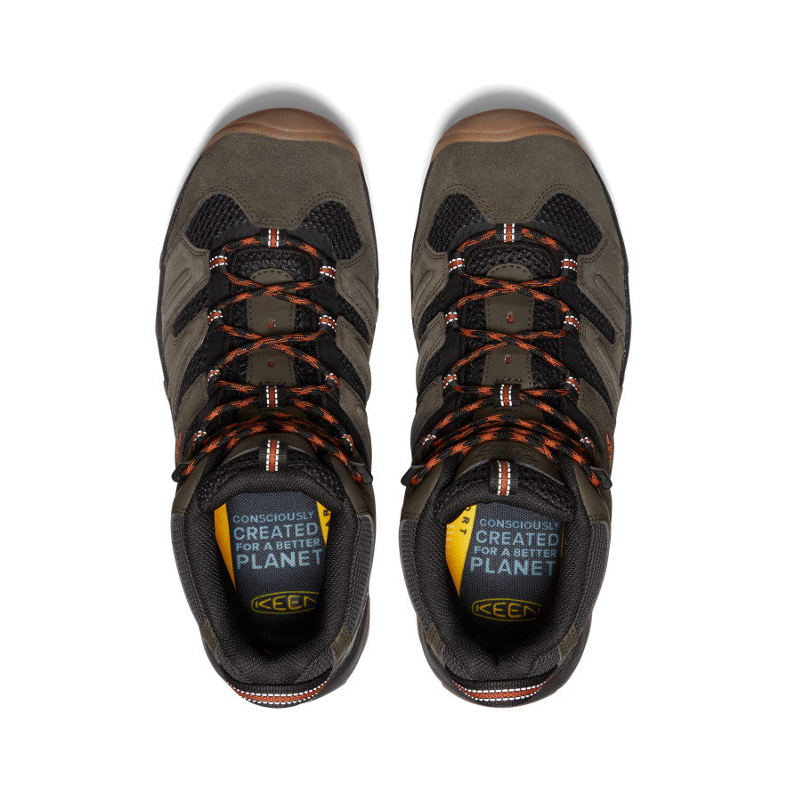 Men's Headout Waterproof Hiking Boot Black Olive/Fossil Orange