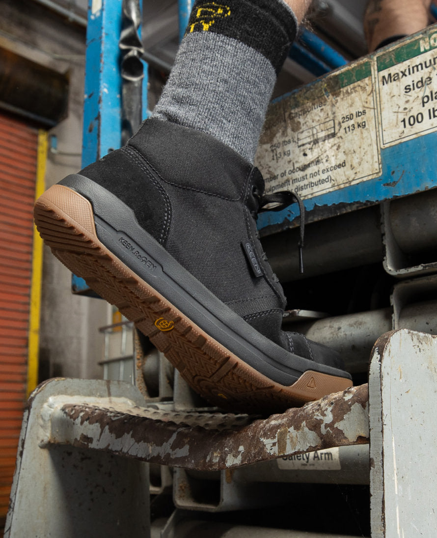 Men's Kenton Mid Work Shoe (Carbon Toe) Black/Gum