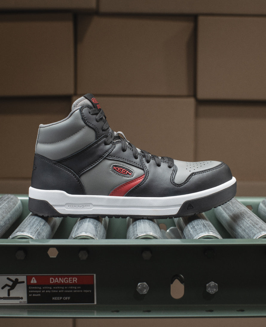 Men's Overton Mid Work Shoe (Carbon Toe) Steel Grey/Black