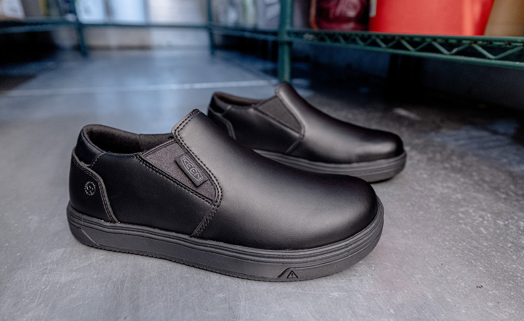 Men's Kenton Shift WTX Work Shoe (Soft Toe) Black/Black