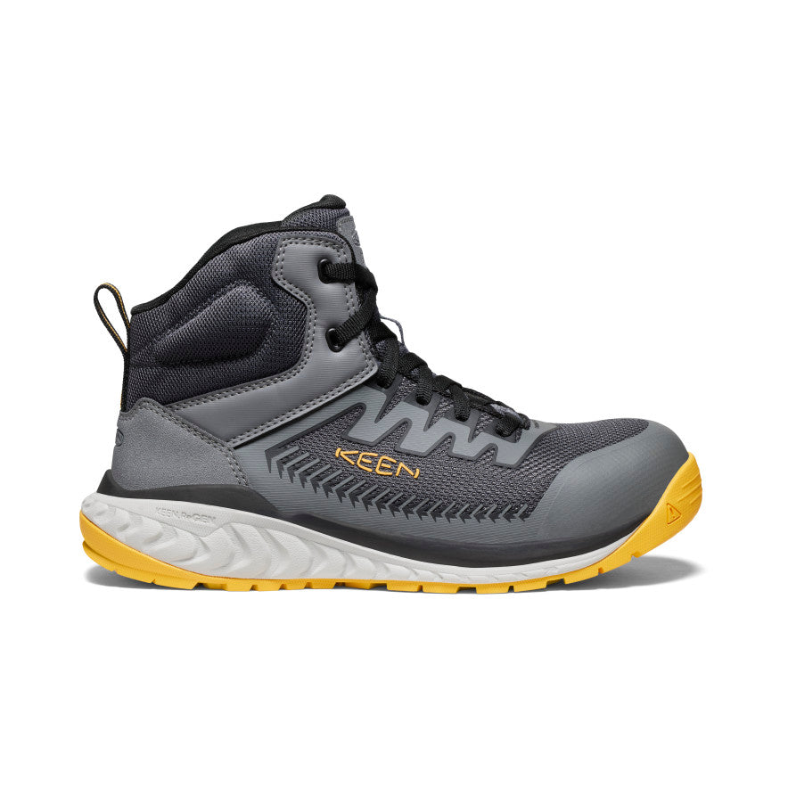 Men's Arvada Mid Work Sneaker (Carbon Toe) Black/Keen Yellow