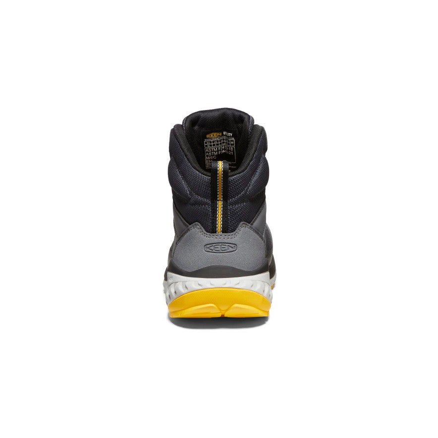 Men's Arvada Mid Work Sneaker (Carbon Toe) Black/Keen Yellow