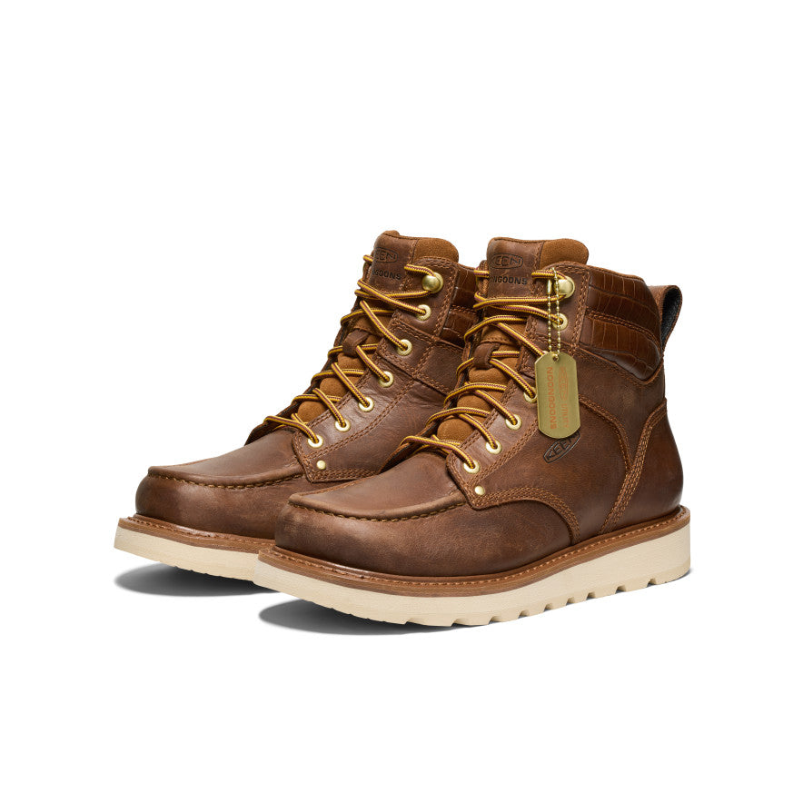 Men's Cincinnati 6" Boot (Soft Toe) x Noon Goons  Leather Brown/Off White