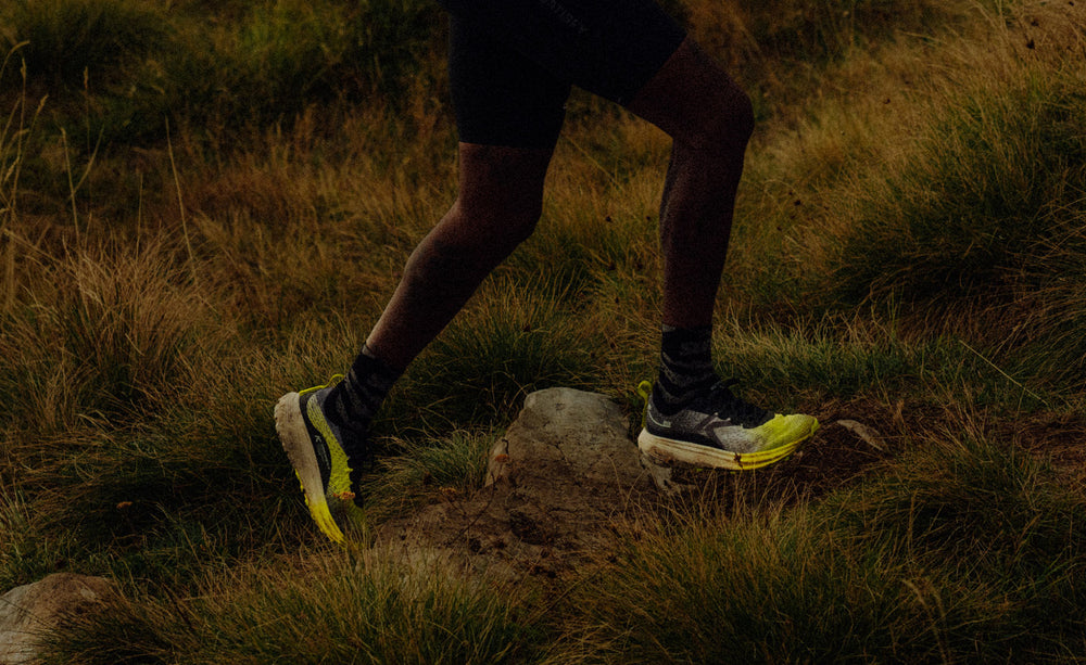Men's Seek Trail Running Shoe Black/Evening Primrose