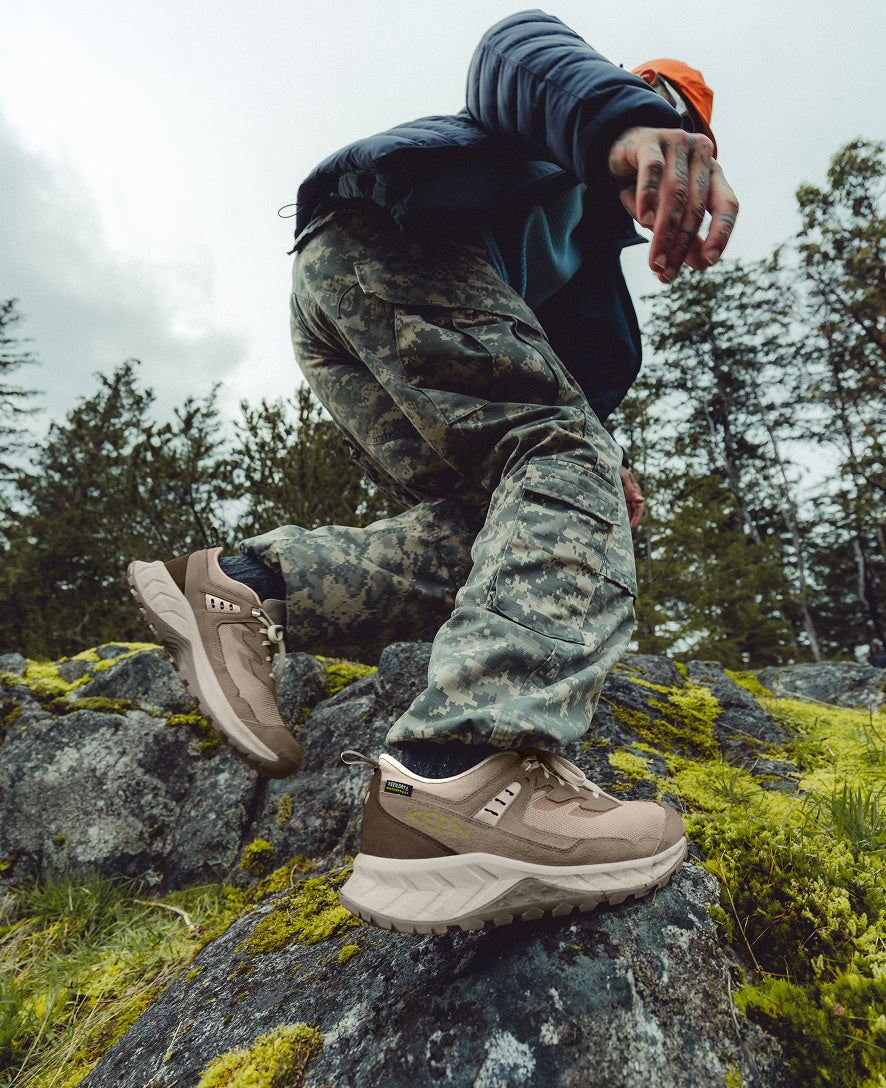 Men's Hightrail Vented Hiking Shoe Brindle/Cream Gold
