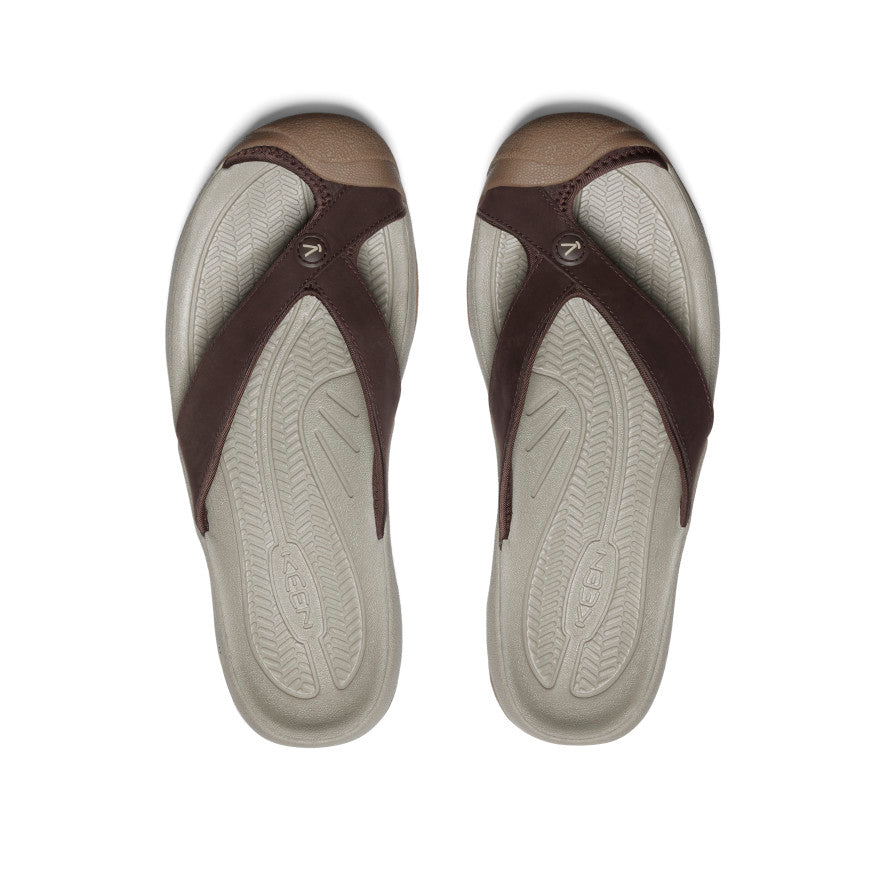 Men's Waimea Leather Flip-Flop Java/Plaza Taupe