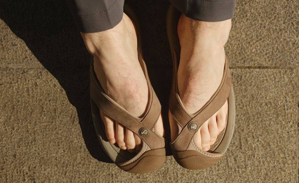 Men's Waimea Leather Flip-Flop Java/Plaza Taupe