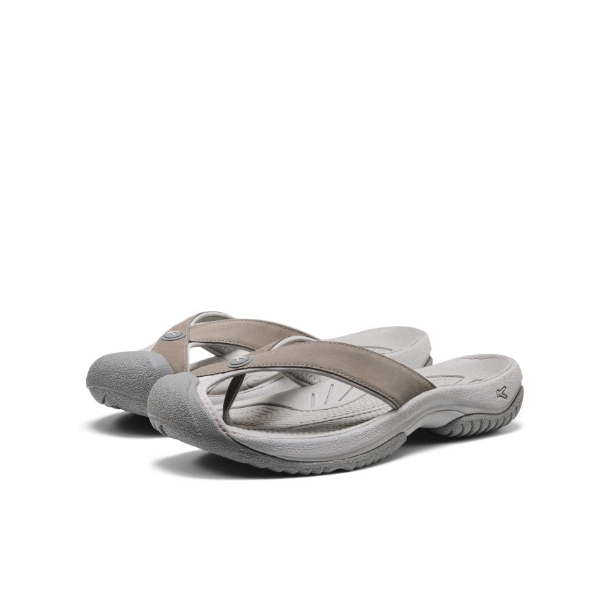 Men's Waimea Leather Flip-Flop Monochrome/Steel Grey