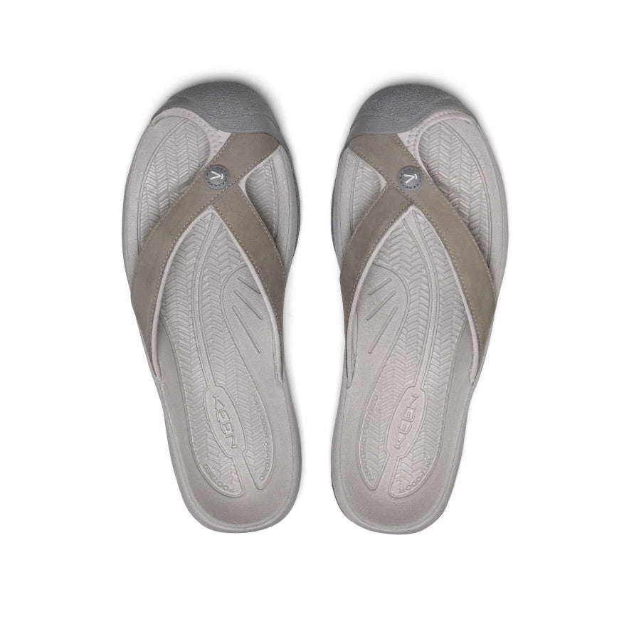 Men's Waimea Leather Flip-Flop Monochrome/Steel Grey