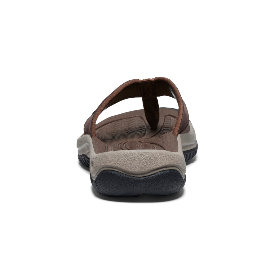 Men's Kona Leather Flip-Flop Java/Dark Earth