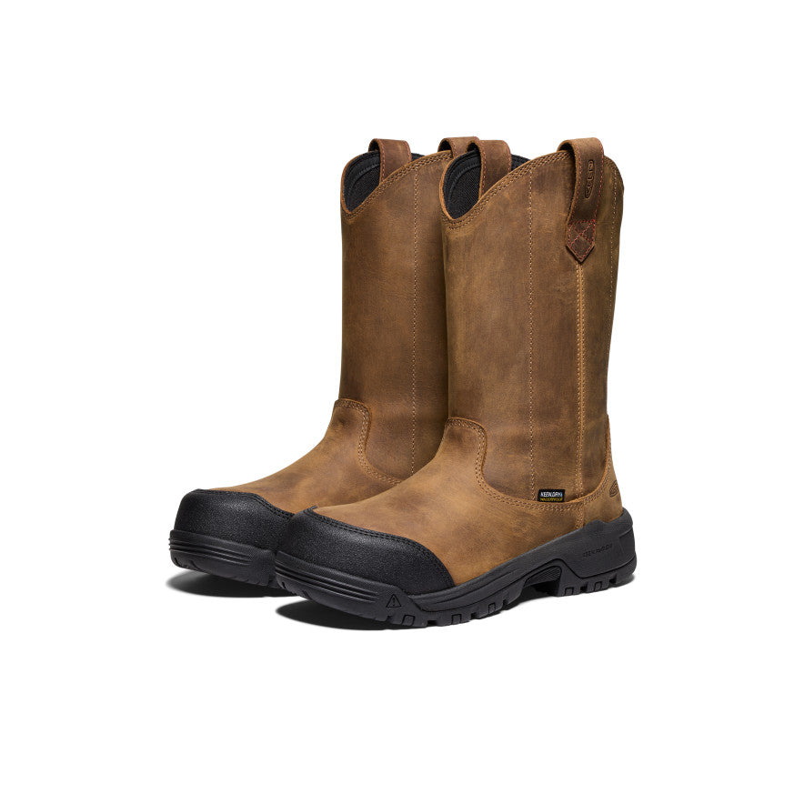 Women's Evanston Pull-On Waterproof Boot (Carbon Toe) Bison/Black