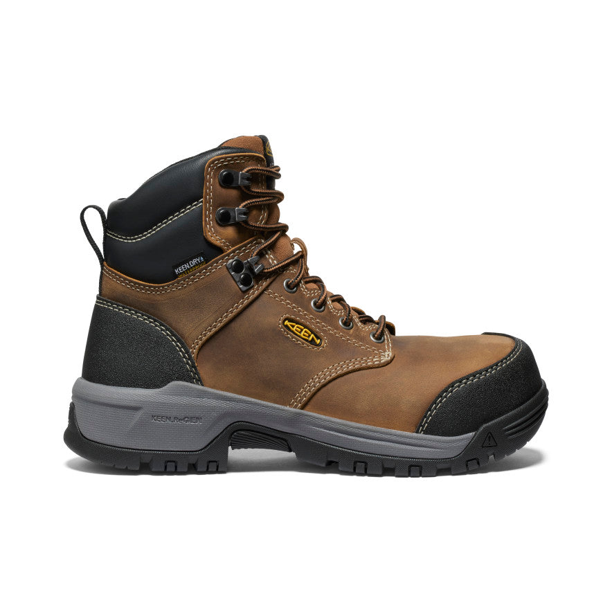 Women's Evanston 6" Waterproof Boot (Carbon Toe) Bison/Black