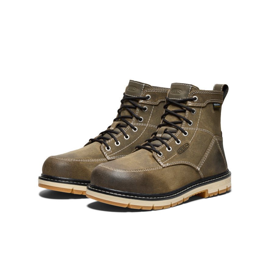 Women's San Jose 6" Waterproof 90° Heel Boot (Aluminum Toe) Steel Grey/Gum
